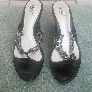 Black Carlos shoes like new never worn outside.